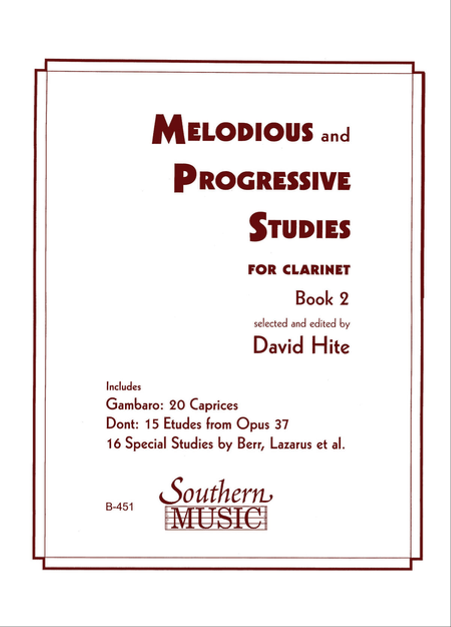 Melodious and Progressive Studies (Newly Revised), Book 2 B-Flat Clarinet scores gallery preview page 1