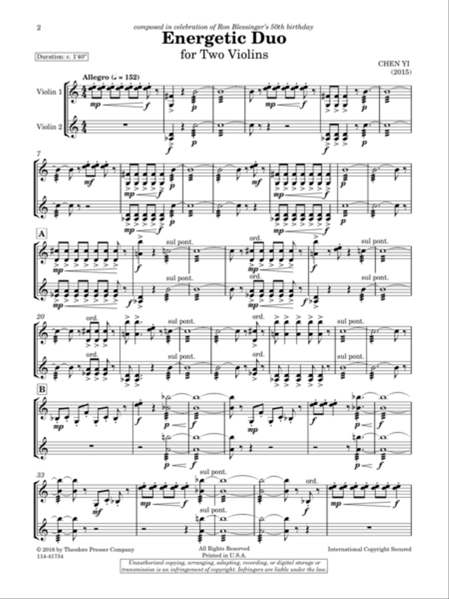 Energetic Duo Chamber Music scores gallery preview page 2
