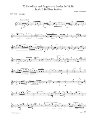 Mazas 75 Melodious & Progressive Etudes for Violin Book 2, No. 55