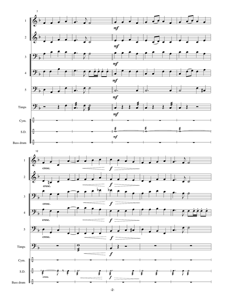 The European Anthem Concert Band scores gallery preview page 5
