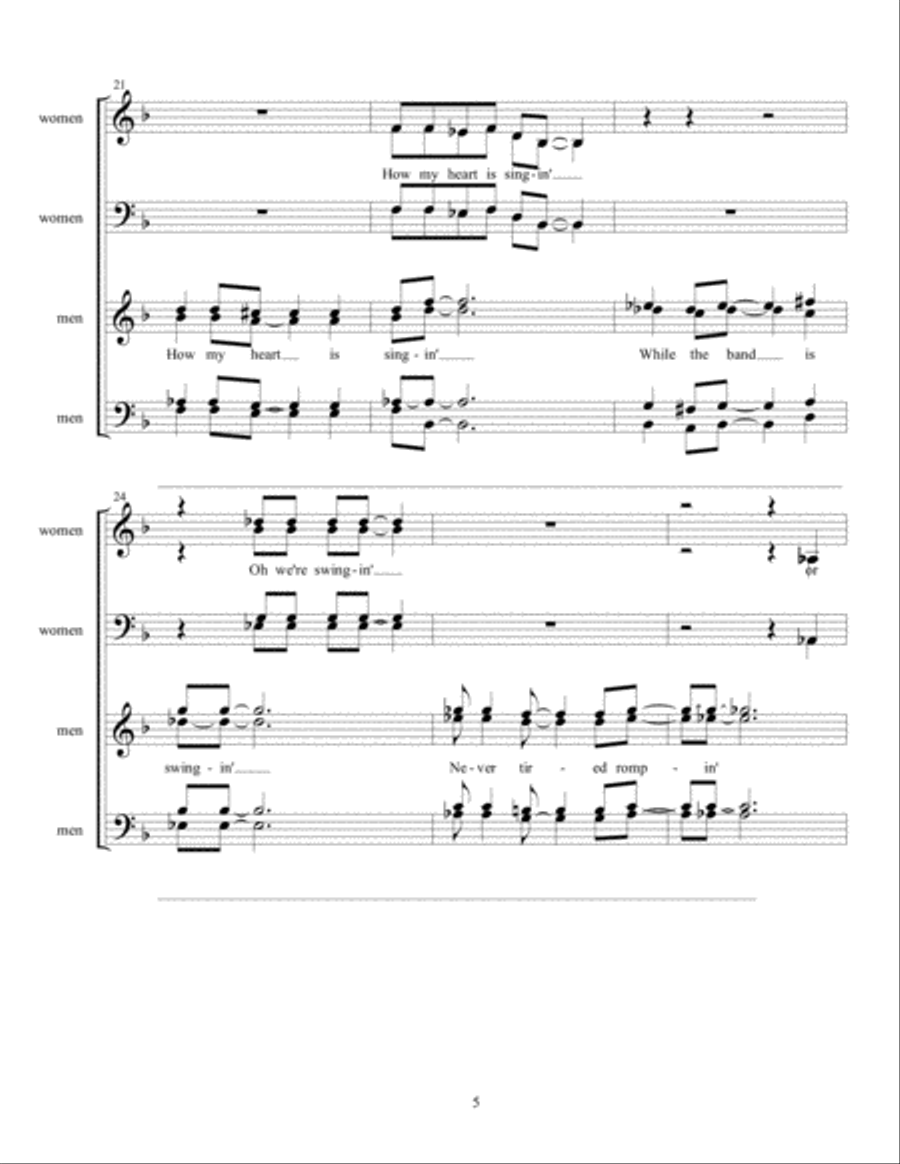 Stompin' At The Savoy A Cappella scores gallery preview page 5