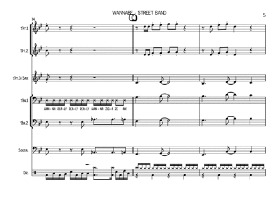 Wannabe Brass Ensemble scores gallery preview page 5