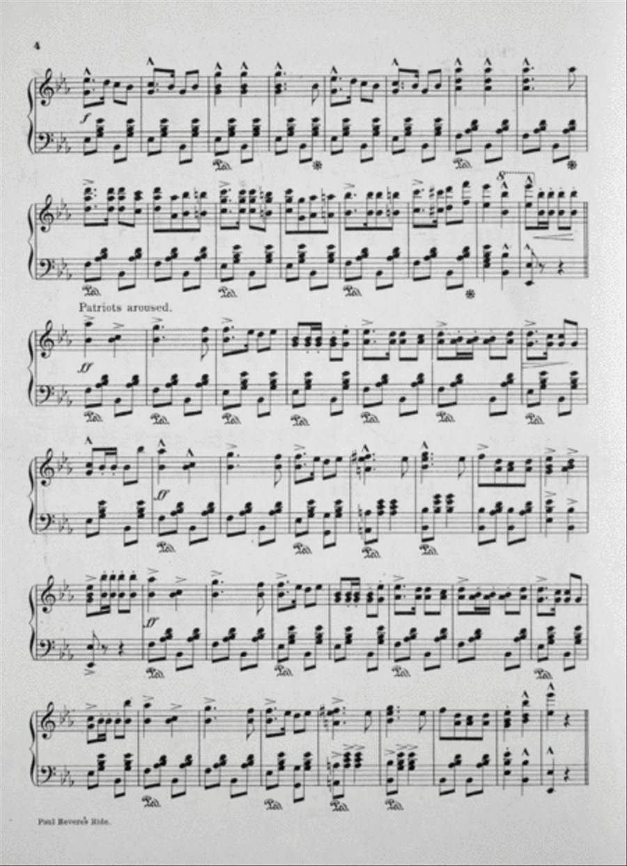 Paul Revere's Ride Piano Solo scores gallery preview page 3