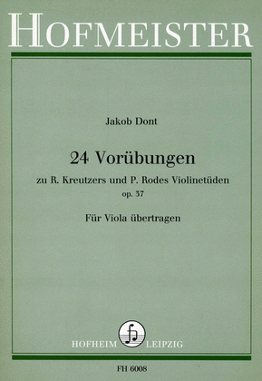 Book cover for 24 Vorubungen fur Violine, op. 37