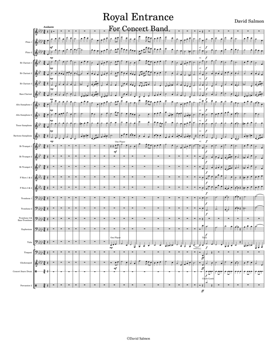 Royal Entrance Royal Entrance Concert Band scores gallery preview page 1