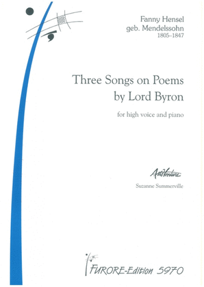 Book cover for Three Songs on texts by Lord Byron