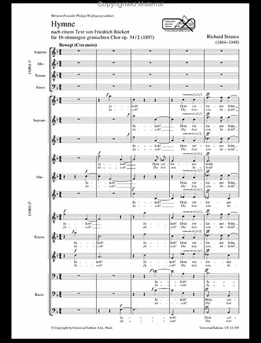Hymne Op. 34/2 (Antheme) Hymn Anthems scores gallery preview page 2