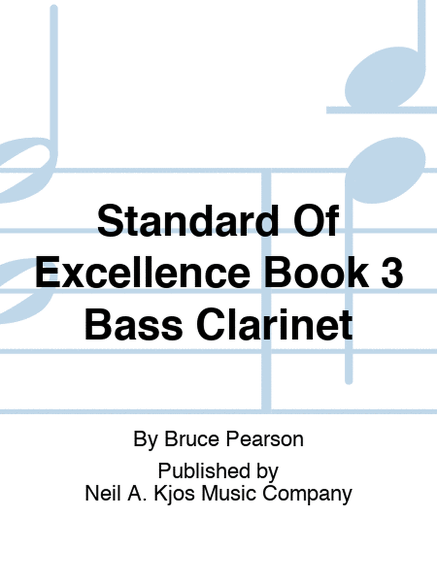 Standard Of Excellence Book 3 Bass Clarinet