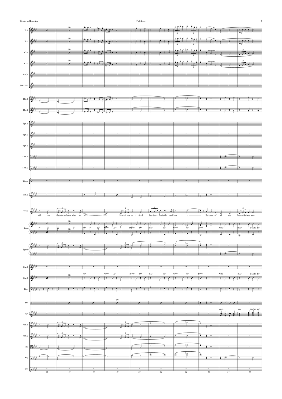 Getting To Know You Full Orchestra scores gallery preview page 5