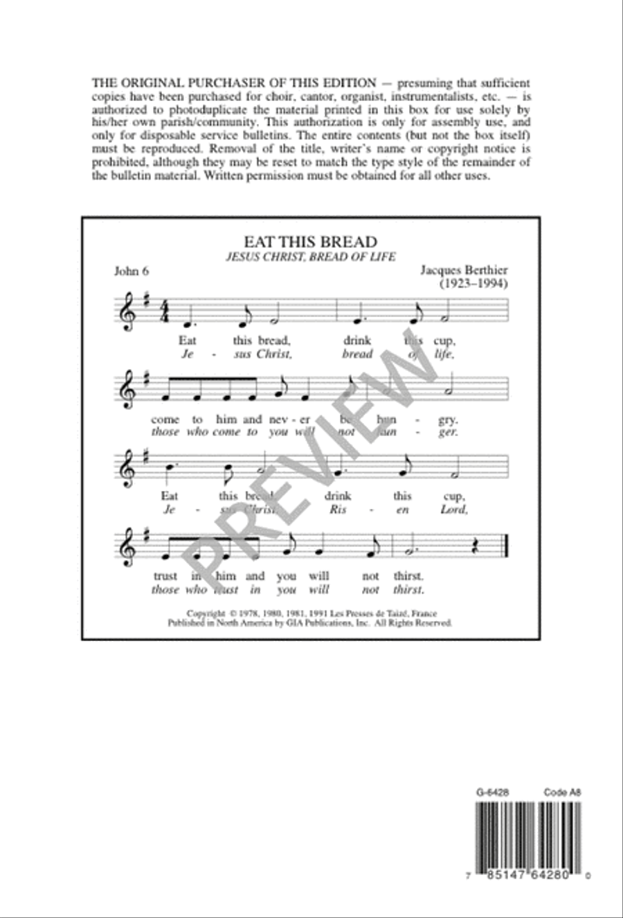 Eat This Bread Eat This Bread 4-Part scores gallery preview page 9