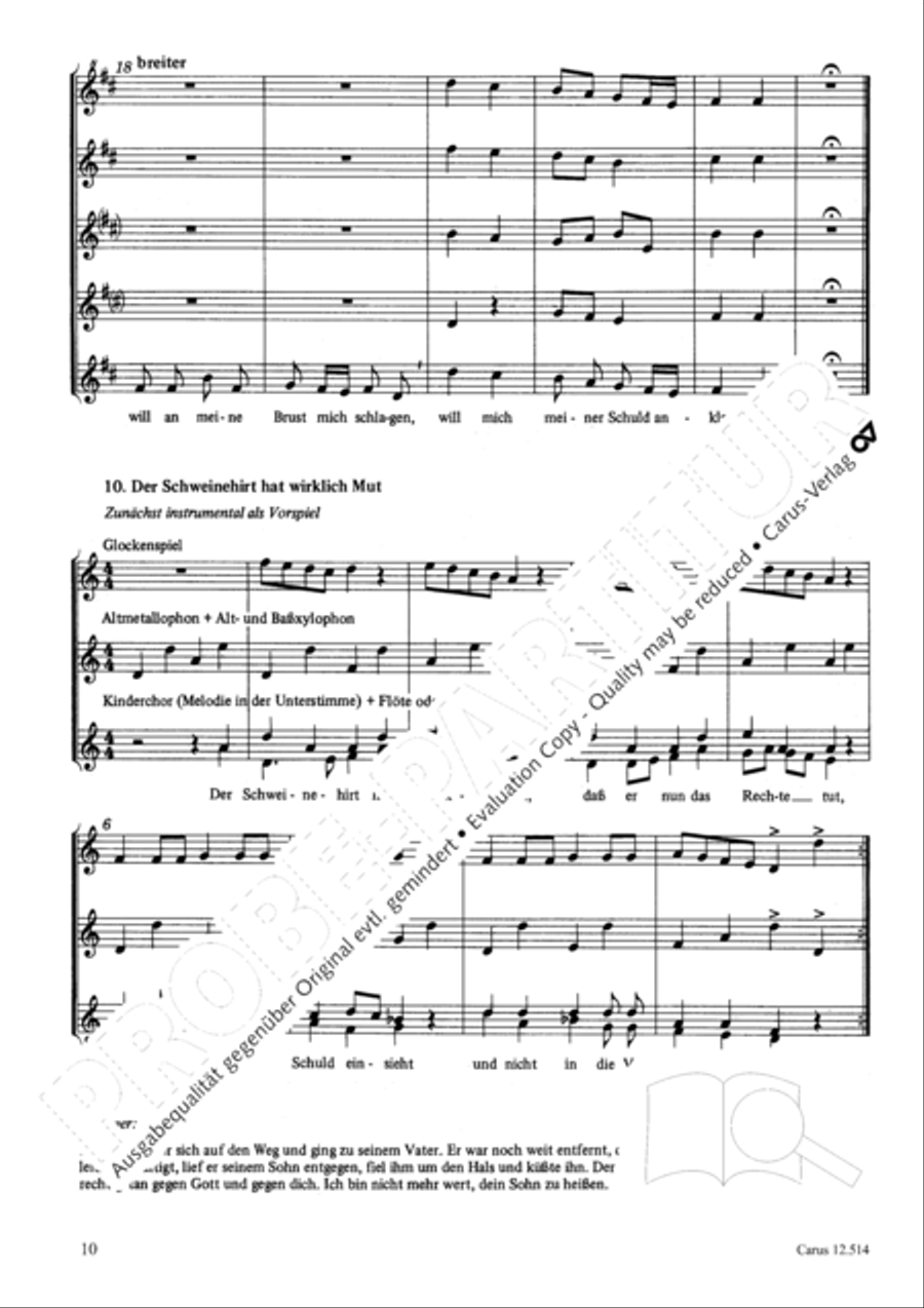 Der Sohn, der wieder heimkehrte 2-Part scores gallery preview page 11
