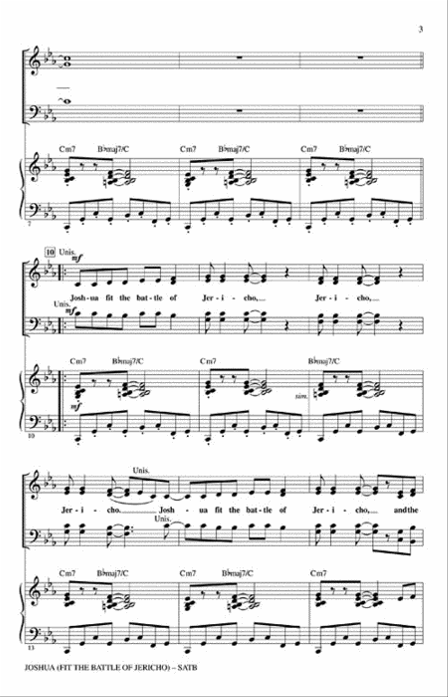 Joshua! (Fit the Battle of Jericho) 4-Part scores gallery preview page 3
