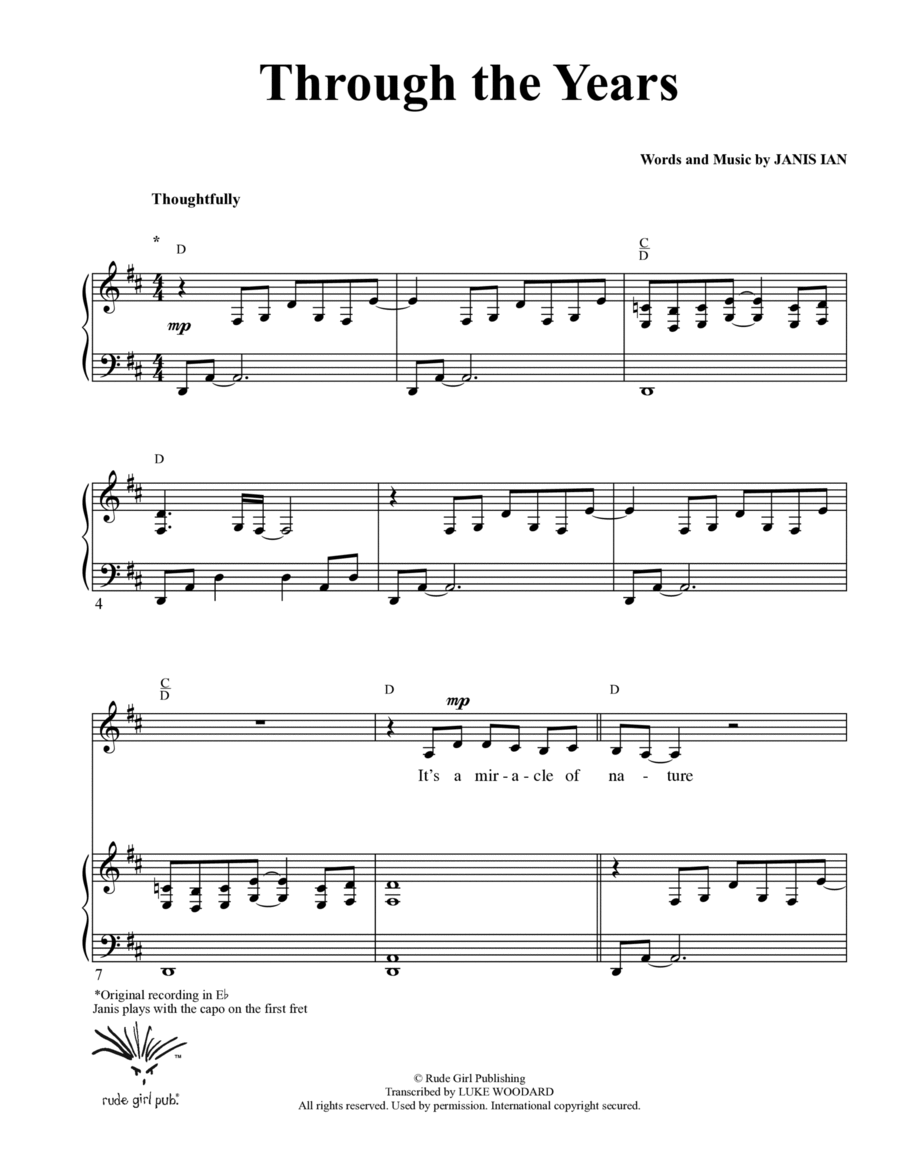 Through the Years Voice scores gallery preview page 1