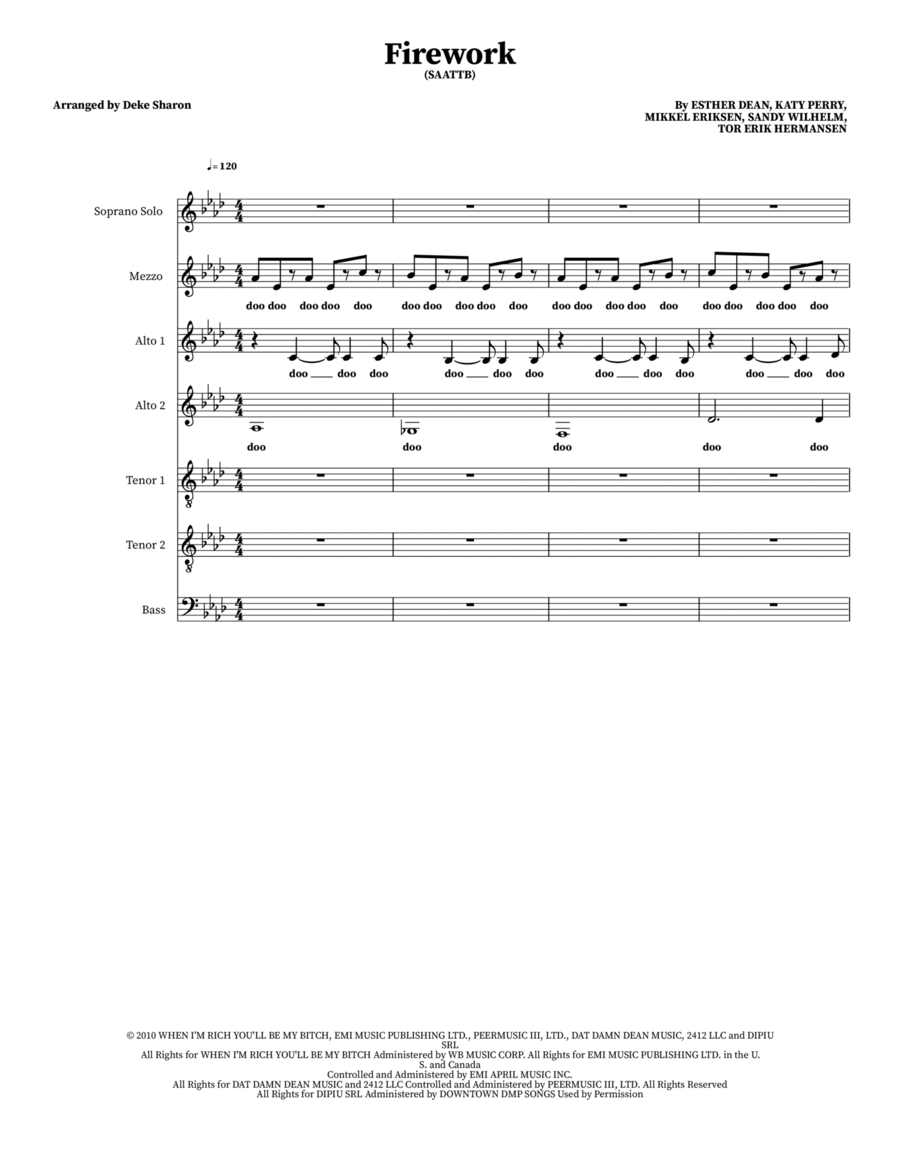Firework Choir scores gallery preview page 1