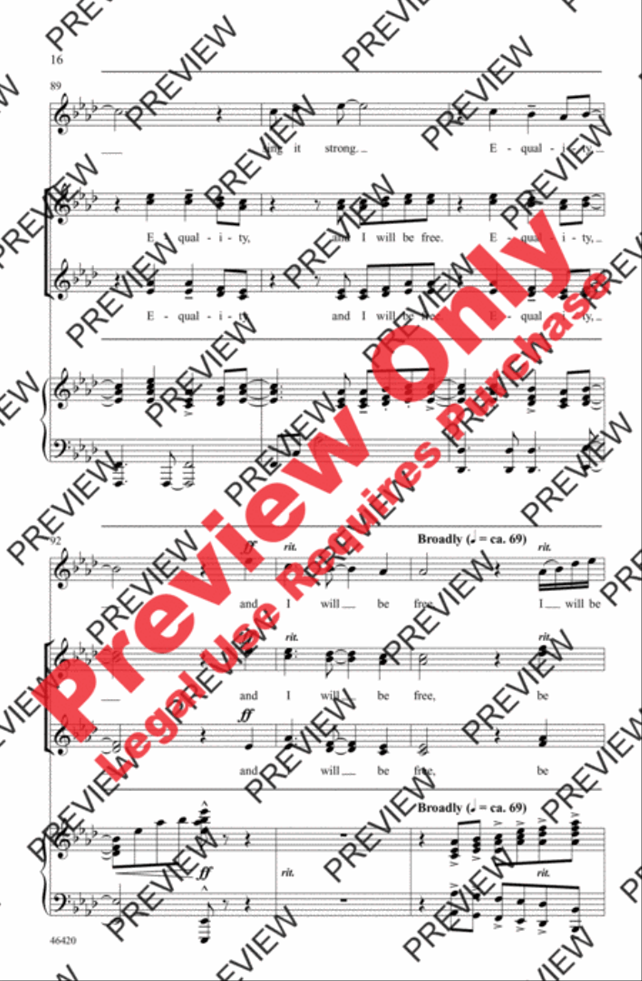 Equality Women's Choir scores gallery preview page 16