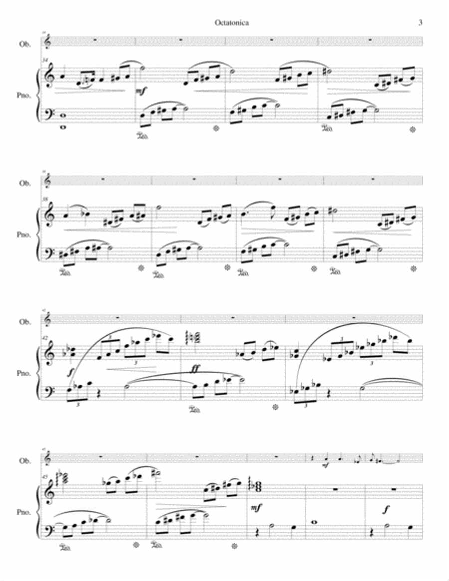 Octatonica for oboe and piano Piano scores gallery preview page 3