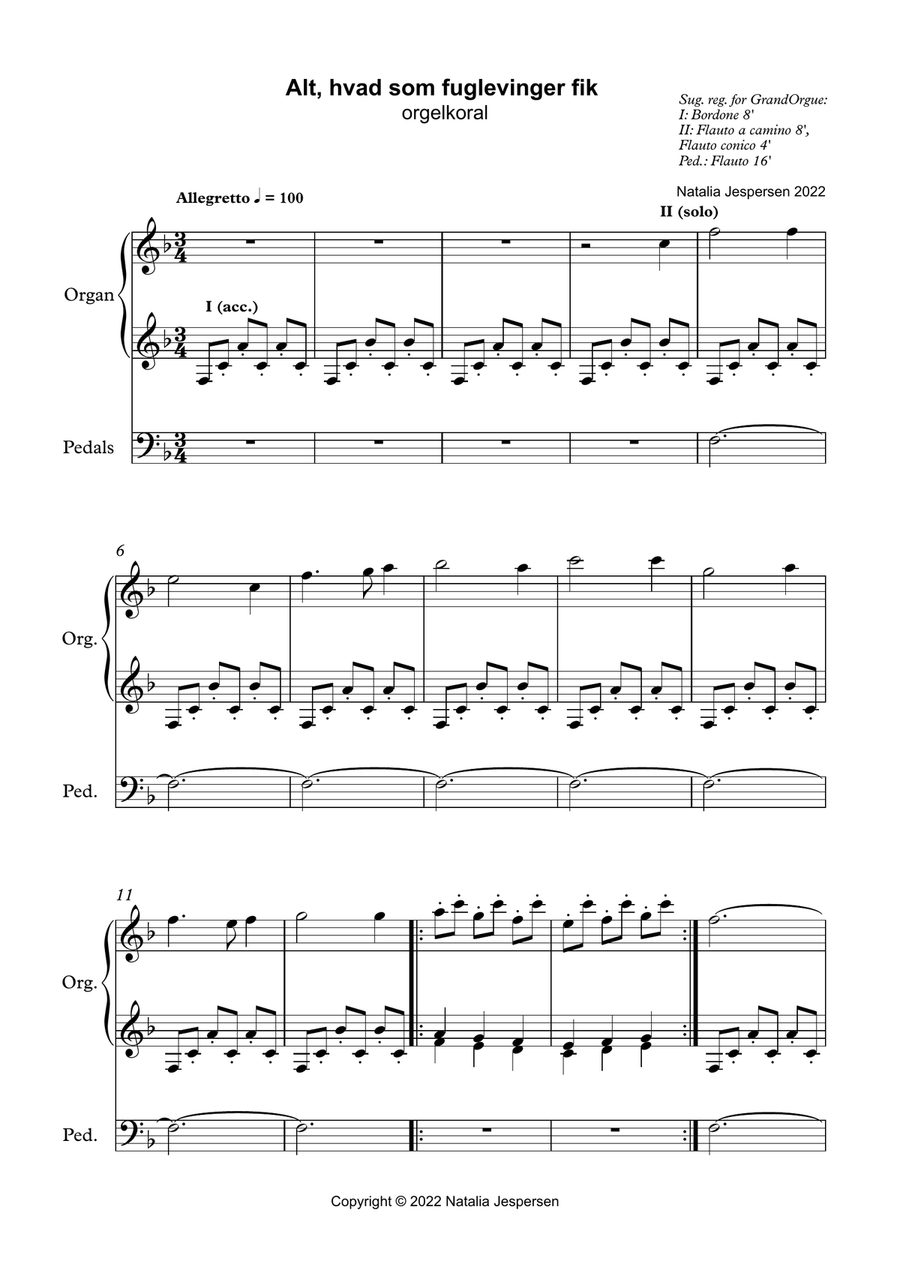 Orgelkoraler over Danske salmer Organ Solo scores gallery preview page 5