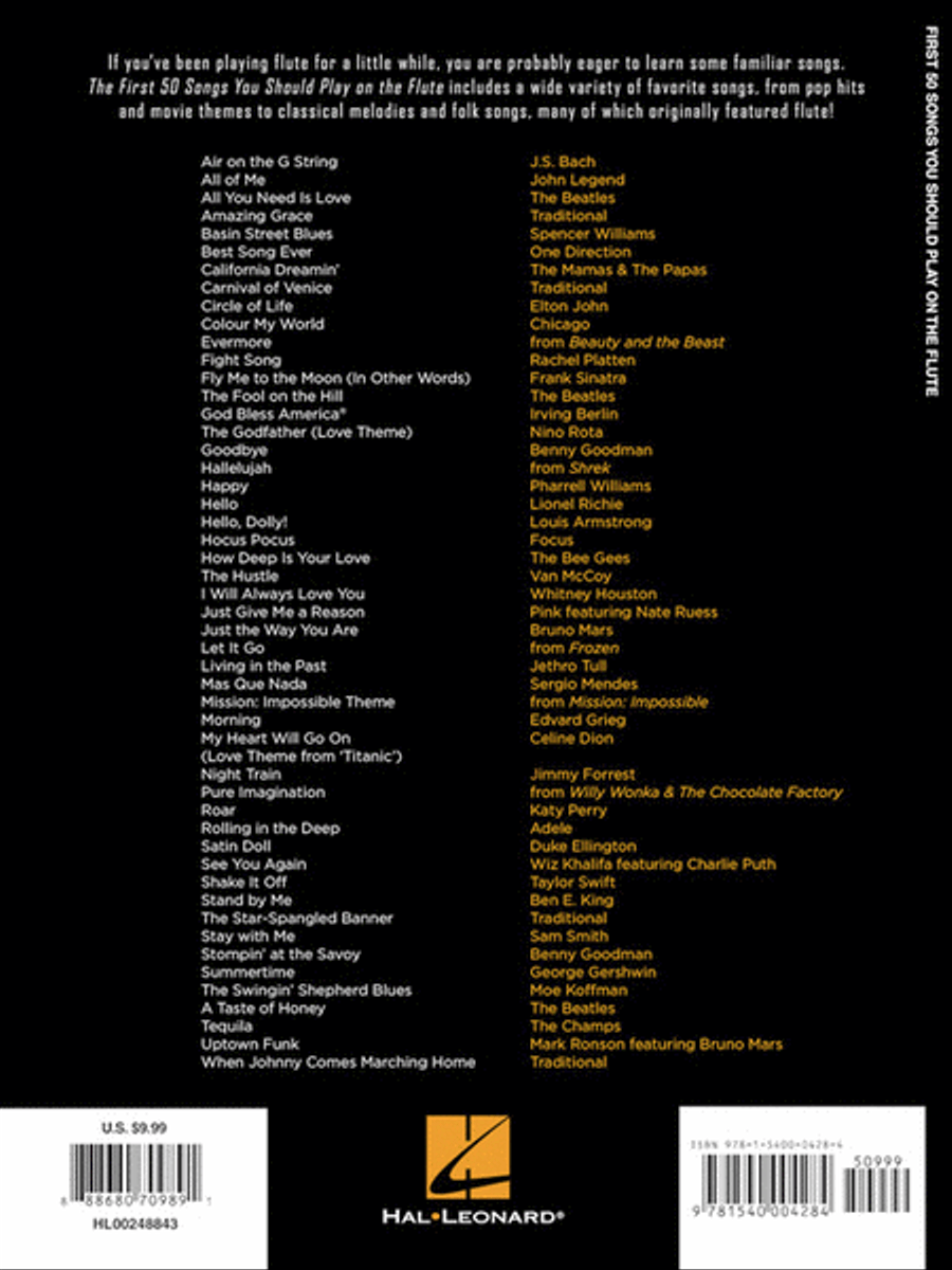 First 50 Songs You Should Play on the Flute Flute Solo scores gallery preview page 5