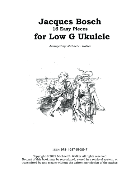 Jacques Bosch: 16 Easy Pieces for Low G Ukulele