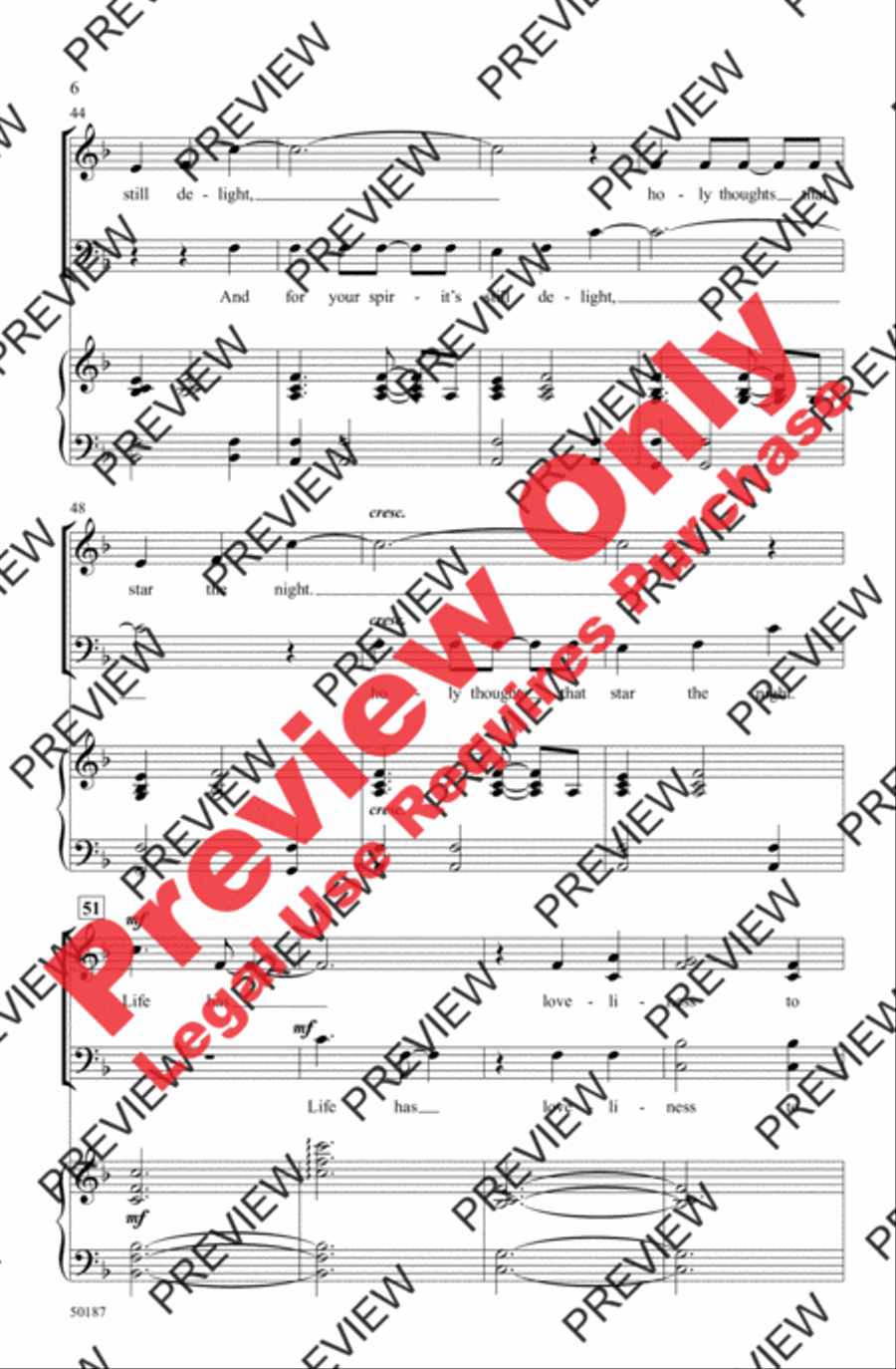 Life Has Loveliness Life Has Loveliness 4-Part scores gallery preview page 6