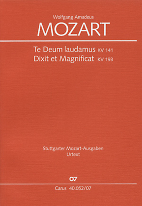 Book cover for Dixit et Magnificat; Te Deum