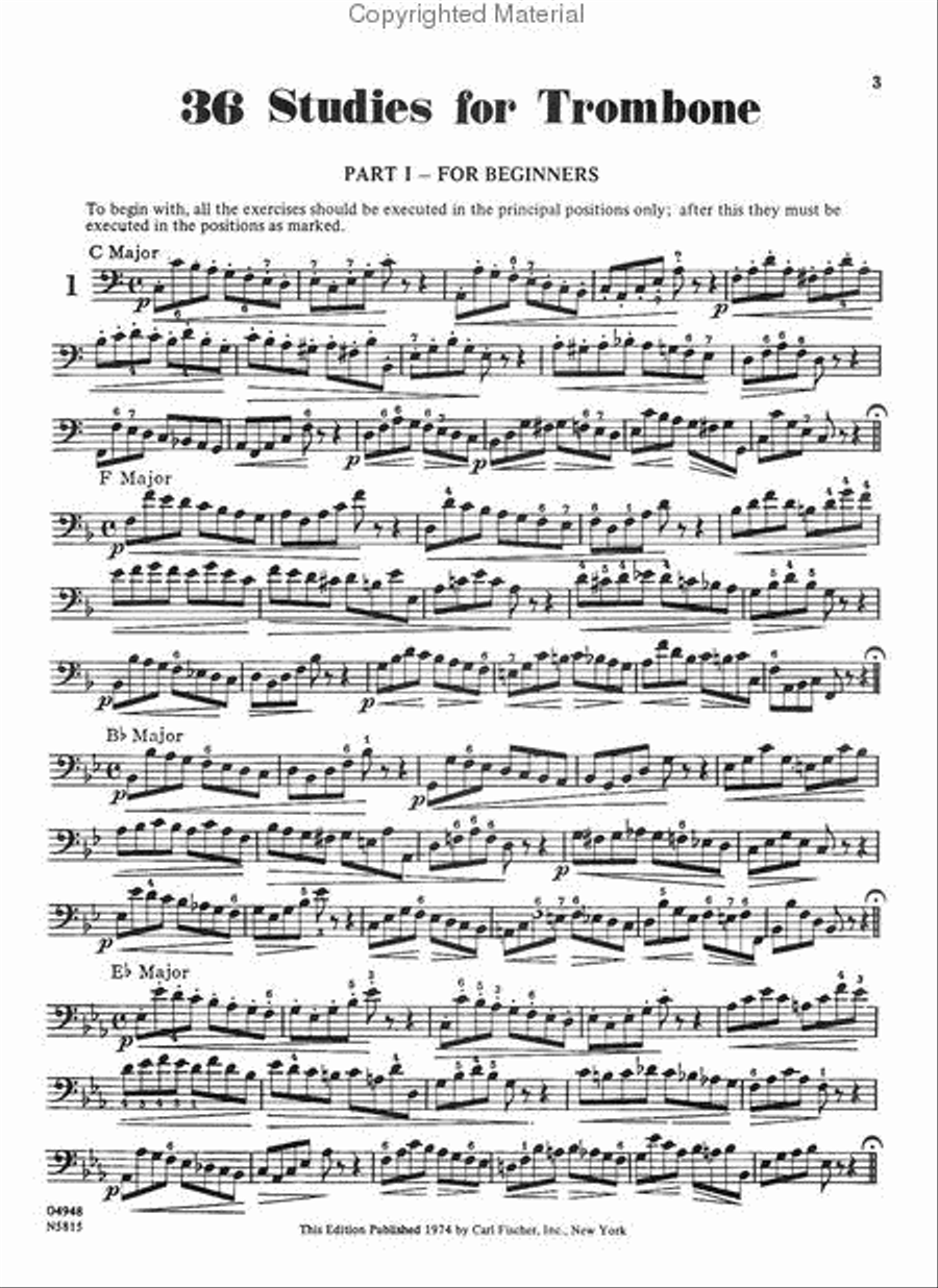 36 Studies For Trombone Trombone scores gallery preview page 2