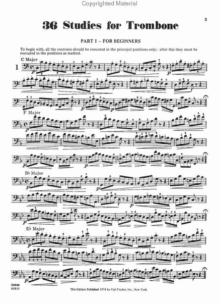 36 Studies For Trombone