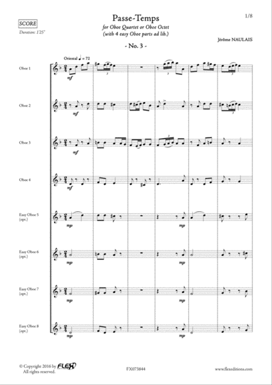 Passe-Temps No. 3 Chamber Music scores gallery preview page 2
