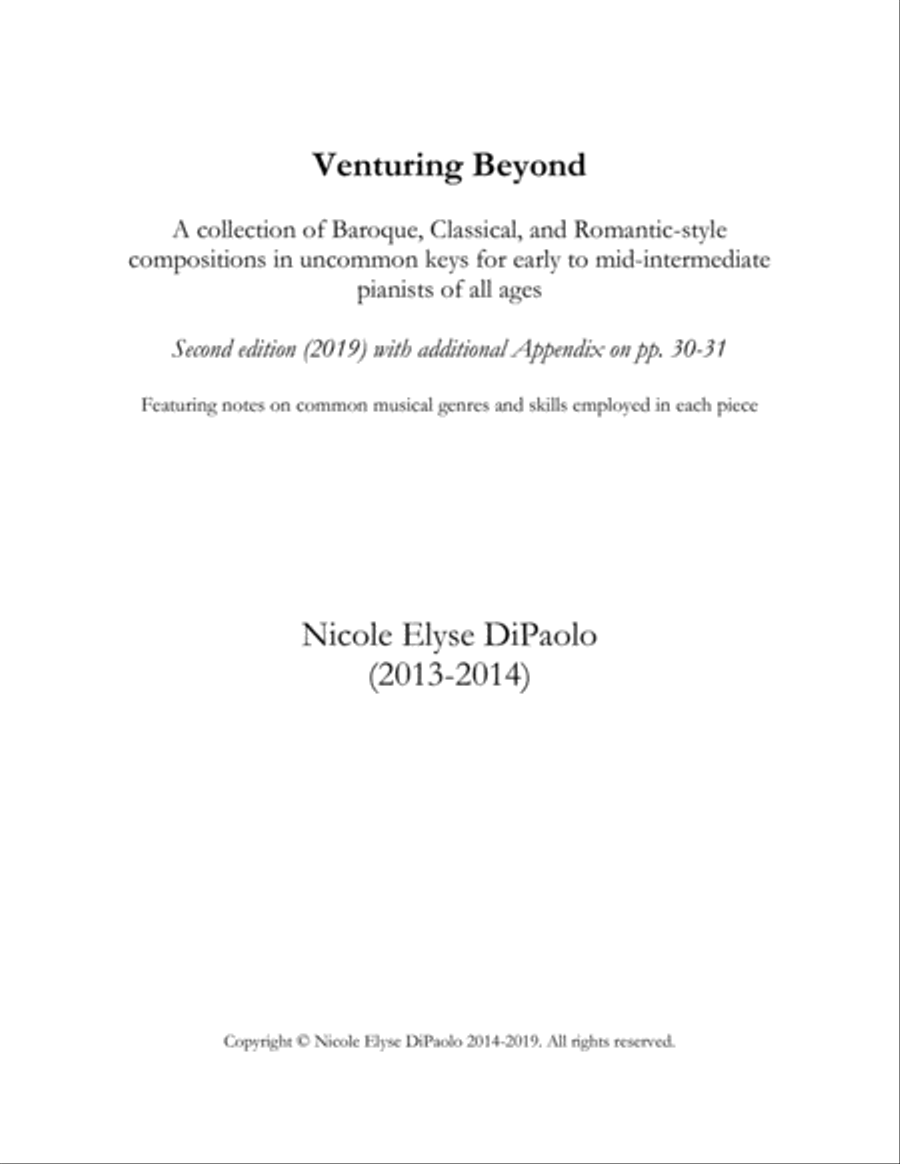 Venturing Beyond Piano Solo scores gallery preview page 2