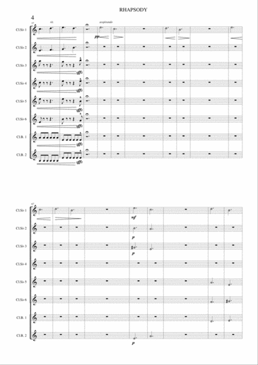 Rhapsody for Clarinets Rhapsody for Clarinets Woodwind Duet scores gallery preview page 4