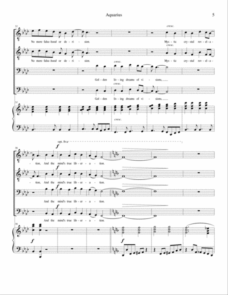Aquarius Aquarius TTBB scores gallery preview page 5