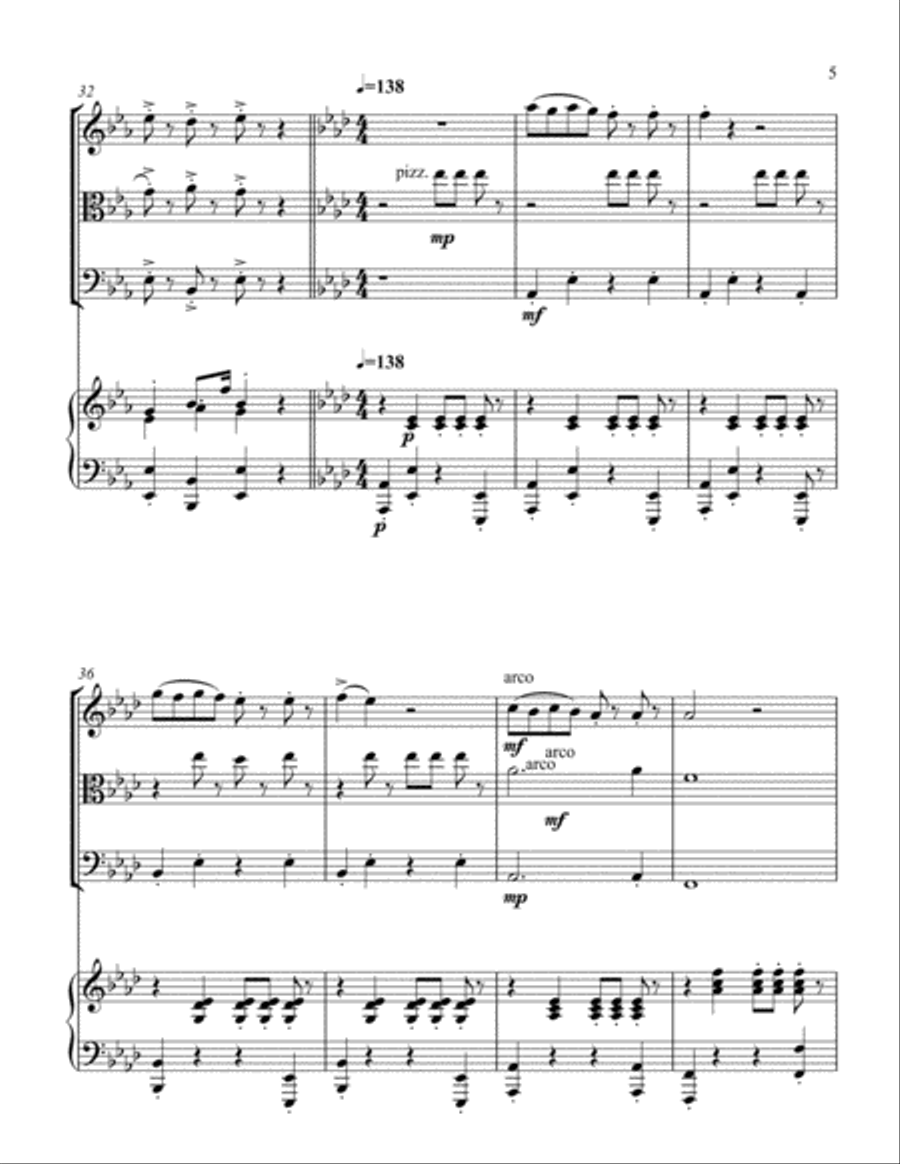 Behold the Lord High Executioner - piano quartet Piano Quartet scores gallery preview page 5