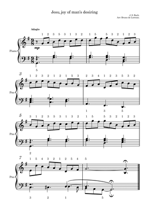 Book cover for Jesu, joy of man’s desiring | Easy piano with fingering