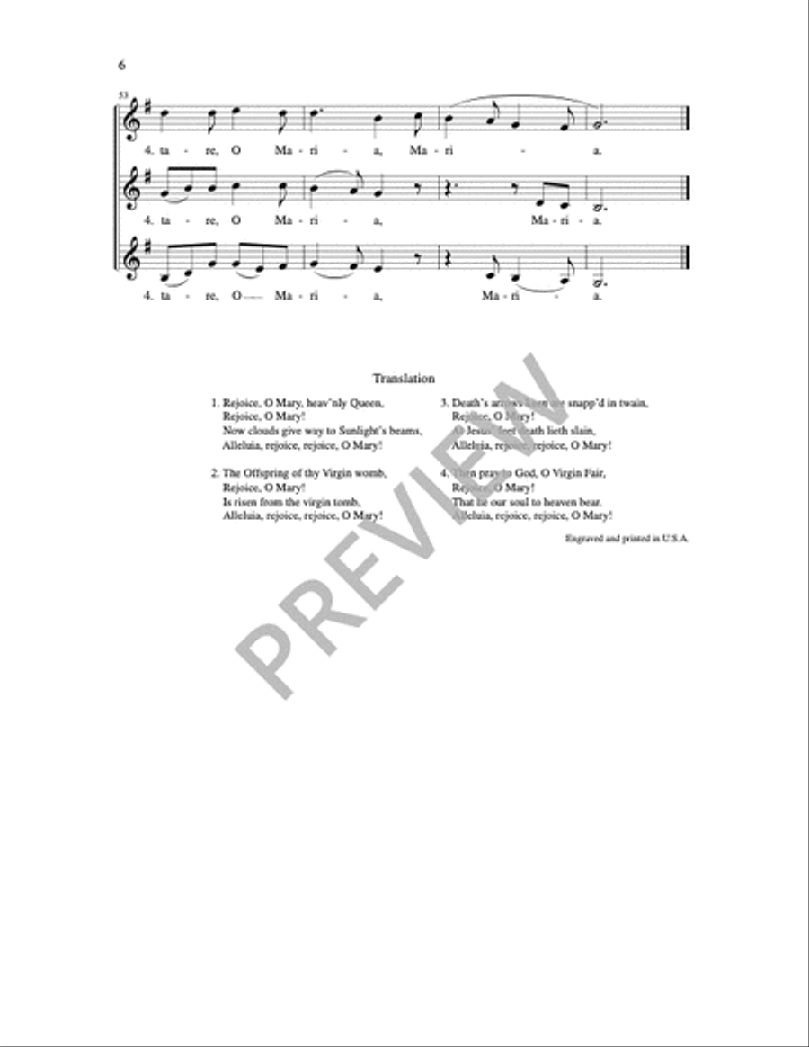 Regina Caeli, Jubila SSA scores gallery preview page 5