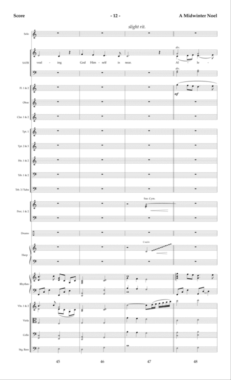 A Midwinter Noel - Orchestral Score and Parts Choir scores gallery preview page 15