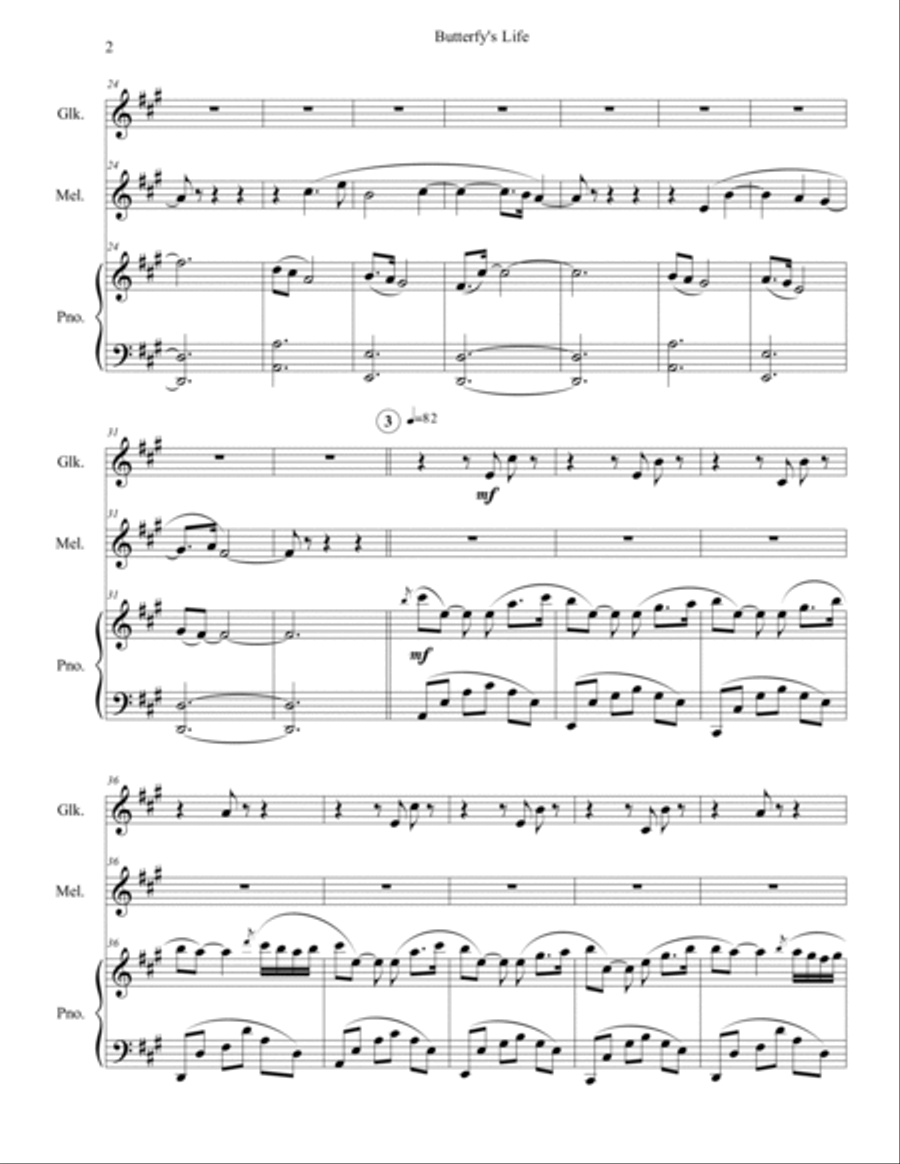 Butterfly's Life Small Ensemble scores gallery preview page 2