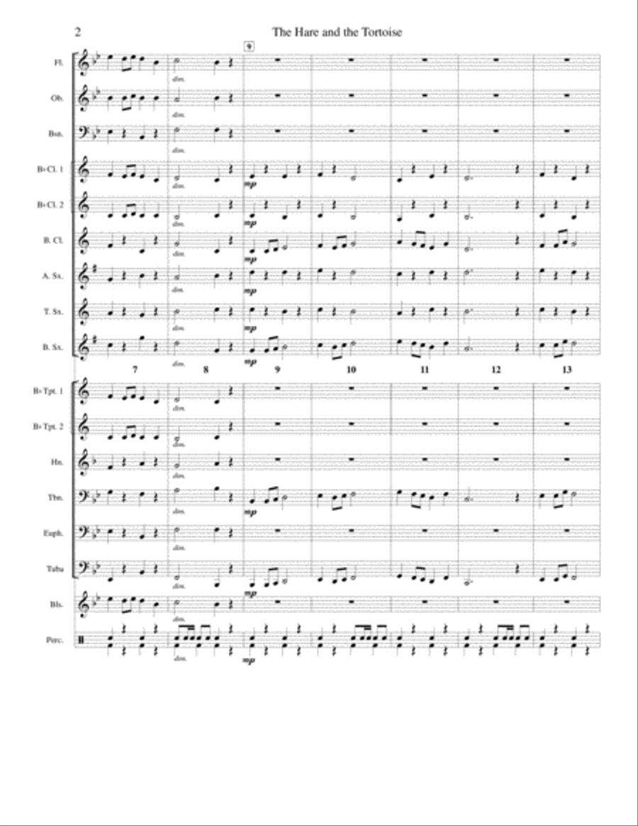 The Hare and the Tortoise Concert Band scores gallery preview page 2
