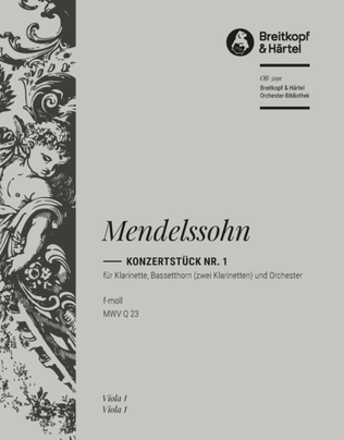 Concert Piece No. 1 in F minor [Op. 113] MWV Q 23