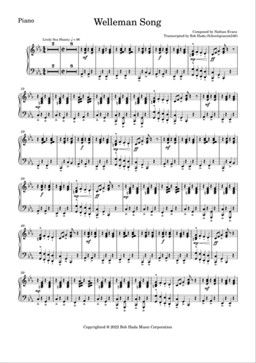Welleman (Sea Shanty) Full Orchestra scores gallery preview page 6