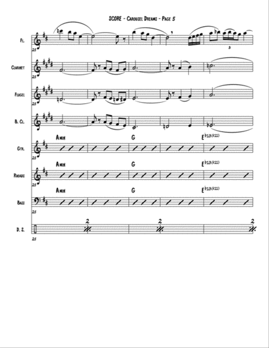 Carousel Dreams Jazz Ensemble scores gallery preview page 5
