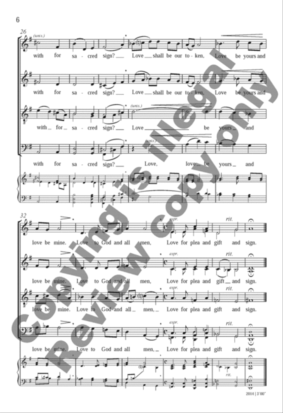 Love Came Down at Christmas 4-Part scores gallery preview page 5