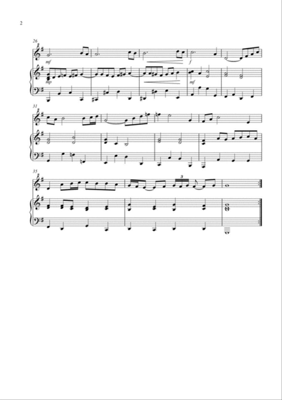 Air On A G String for Descant Recorder And Piano Soprano Recorder scores gallery preview page 2