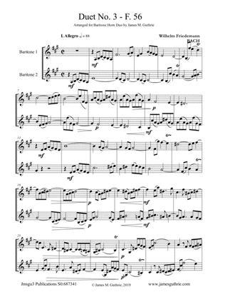 WF Bach: Duet No. 3 for Baritone Horn Duo