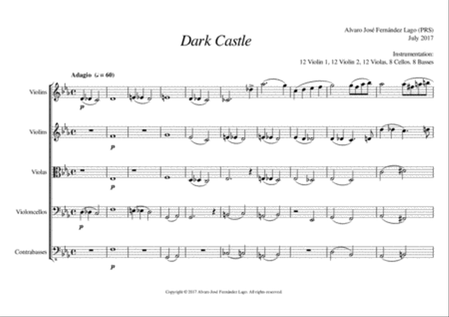 Dark Castle String Orchestra scores gallery preview page 1