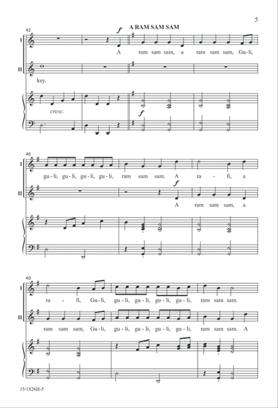 Rounds Around the World 2-Part scores gallery preview page 5