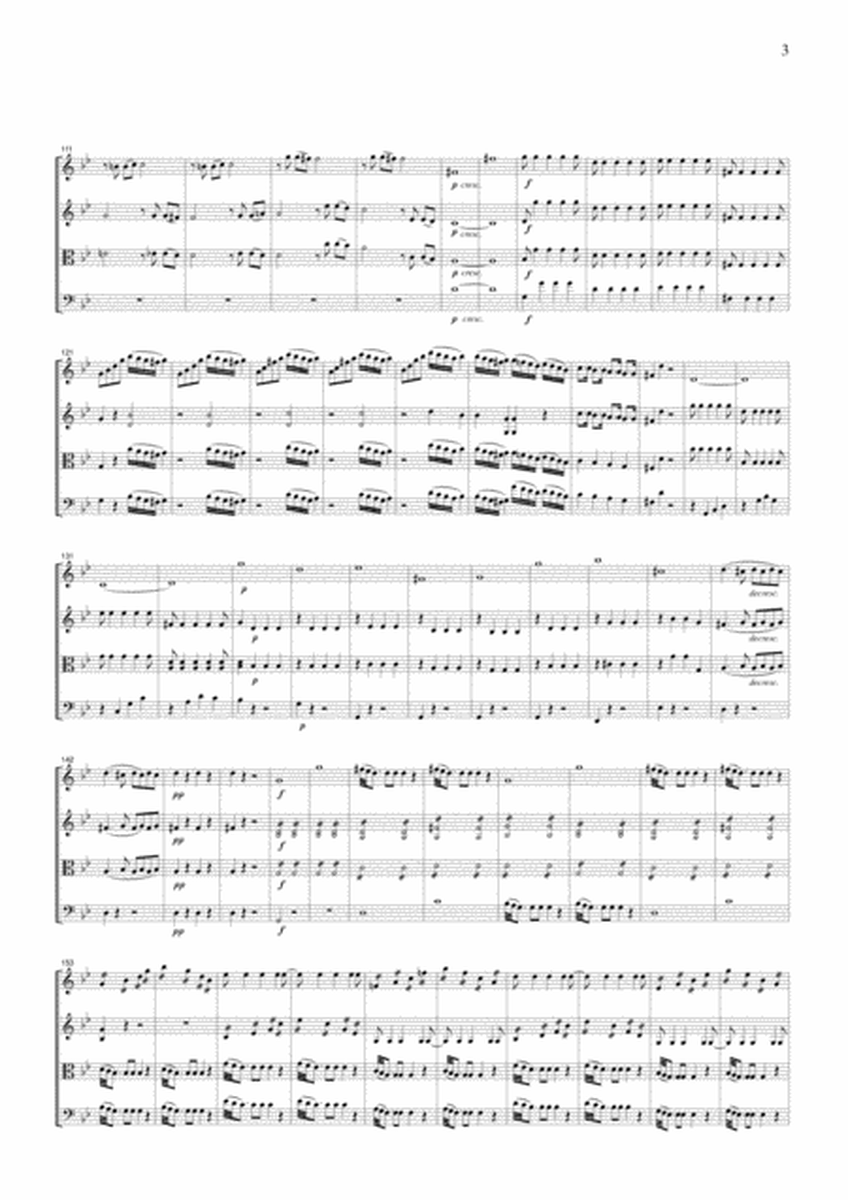 Mozart Symphony No.25, 1st mvt., for string quartet, CM010 image number null