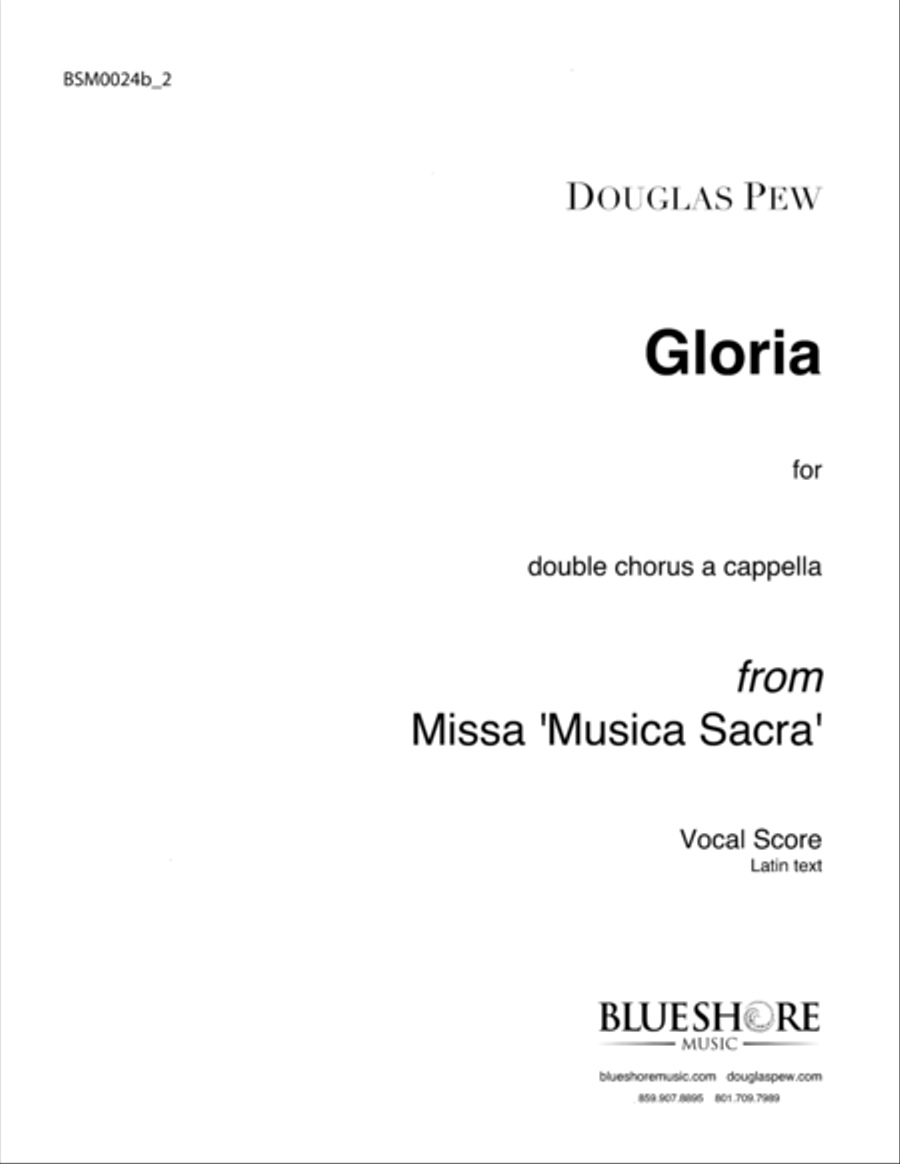 Gloria, Double Chorus a cappella Divisi scores gallery preview page 1
