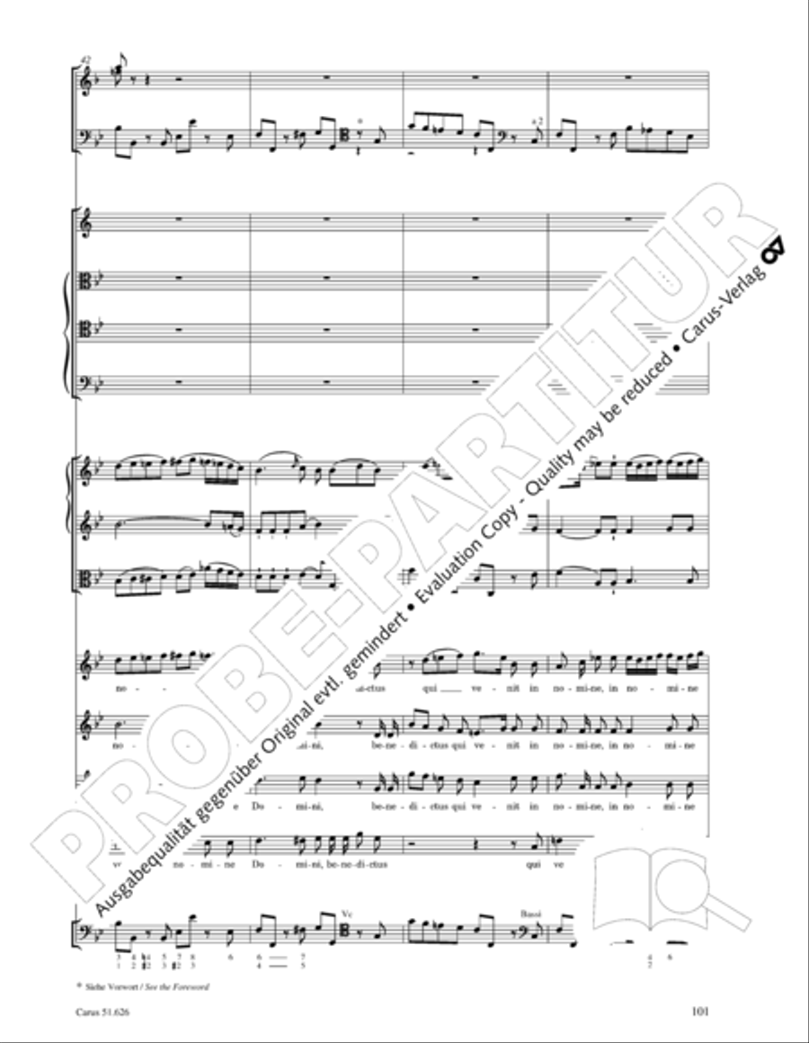 Missa longa in C major (Missa longa in C) 4-Part scores gallery preview page 113