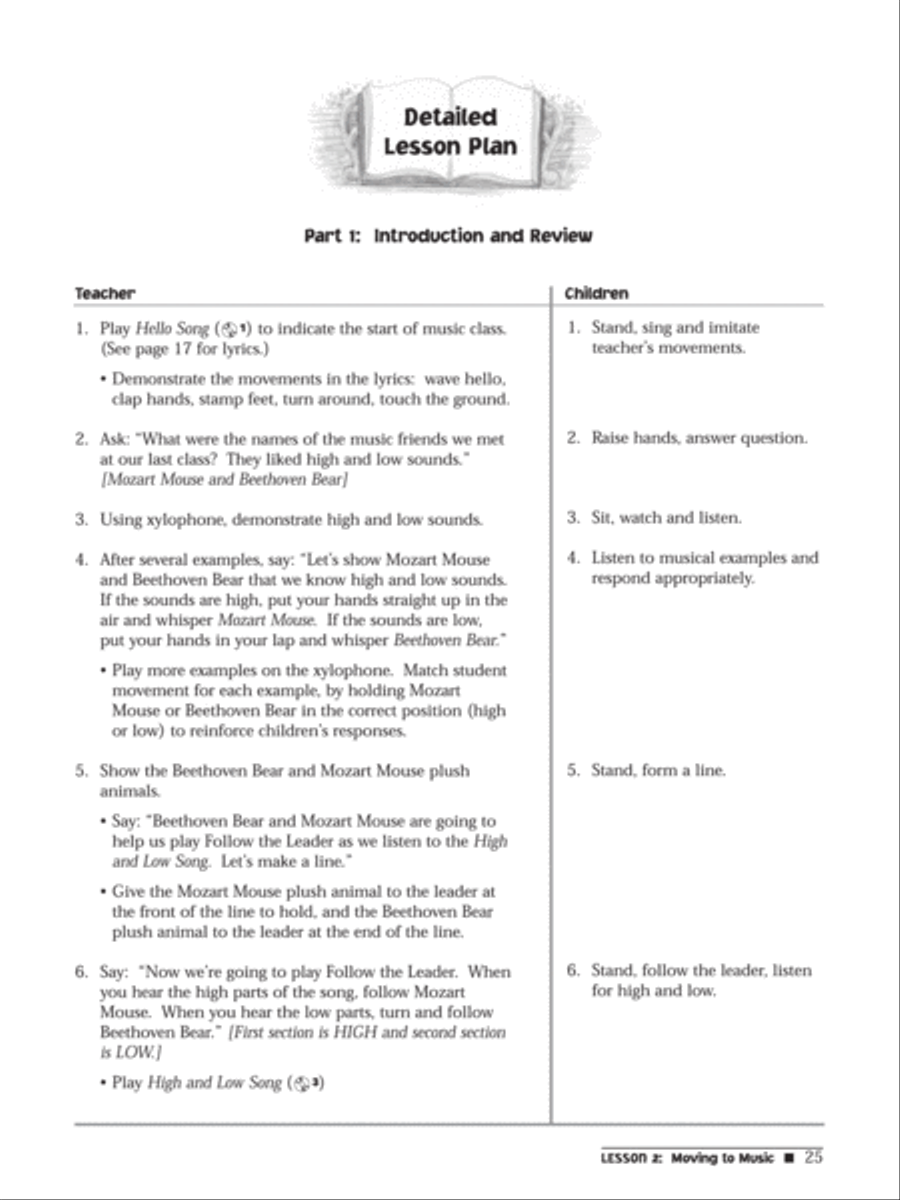 Classroom Music for Little Mozarts -- Curriculum Book & CD, Book 1 Piano Method scores gallery preview page 3