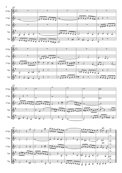 Contrapunctus IX - J. S. Bach - for Trumpet Quintet - Score and Parts image number null